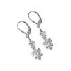 SCER121 Sterling Silver Bewitch Butterfly Crystal Earrings Made with Swarovski Elements