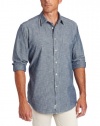 Faconnable Tailored Denim Men's Indigo Chambray Shirt