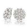 Bling Jewelry Vintage Style Crystal White South Sea Shell Pearl Clip On Earrings