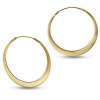 CleverEve Designer Series 24K Gold Plated Sterling Silver Large Hoop Earrings