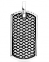 Sterling Silver 925 Large Hardcore Metal Reptile Python Snake Skin Dog Tag Pendant, 1.25 Inches