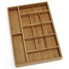 Lipper International Bamboo Organizer with 3 Removable Dividers