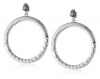 Judith Jack Linked In Sterling Silver Hammered Ring Drop Earrings