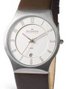 Skagen Men's 233XXLSL Stainless Steel Leather Strap Watch