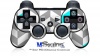 Sony PS3 Controller Decal Style Skin - Chevrons Gray And Aqua - CONTROLLER NOT INCLUDED