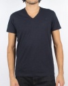 Diesel Men's T-Brisk-RS Regular Slim Fit V-Neck T-Shirt, Navy, Small