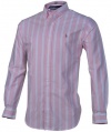Polo Ralph Lauren Men's Striped Oxford Button Down Shirt-Pink/White/Blue