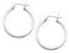 Hoop Earrings in Sterling Silver 1.0 Inch (2.0mm)