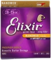 Elixir Strings Acoustic Phosphor Bronze Strings NANOWEB Coating, 6-String, Light