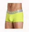 Calvin Klein Men's Steel Micro Low Rise Trunk Brief Underwear-Lime Green