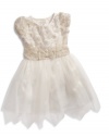 GUESS Kids Girls Baby Girl Lace Dress and Panties Set (12-24m), CREAM (18M)