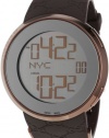 Gucci Men's YA114209 I-Gucci Digital Brown Rubber Strap Watch