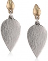 Lucky Brand Two-Tone Silver Stone Post Drop Earrings