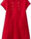 Nautica Girls 2-6X Short Sleeve Ponte Shift Dress, Red, 5