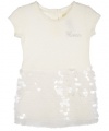 GUESS Kids Girls little girl dress with paillettes, CREAM (5/6)