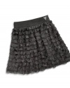 GUESS Kids Girls big girl foil print skirt, BLACK (16)