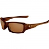 Oakley Fives Squared Men's Lifestyle Outdoor Sunglasses/Eyewear - Polished Rootbeer/Dark Bronze / One Size Fits All