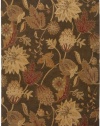 Rizzy Home FL1478 Floral 8-Feet by 8-Feet Round Area Rug, Brown