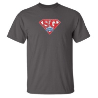 So Relative! - Super Grandpa (Distressed Print) - Short Sleeve Adult T-Shirt