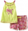 Puma - Kids Baby-Girls Infant Halter Top And Star Short Set, Green, 24 Months