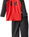 Under Armour Baby-Boys Infant Branded Long Sleeve Raglan Set, Red/Black, 12 Months