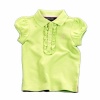 Polo By Ralph Lauren Infant Girl's Ruffled Cotton Mesh Polo Shirt (18 Months, Green)