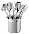 All-Clad T236 6-Piece Stainless Steel Cook and Serve Kitchen Tools Set with Caddy, Silver