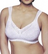 Playtex Women's Plus Size Comfort Lace 18 Hour Bra By Playtex White,44 D