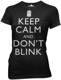 Doctor Who Keep Calm And Don't Blink Juniors T-shirt Doctor Who Keep Calm And Don't Blink Juniors T-shirt