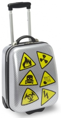 TravelKool Danger Luggage, Sliver TravelKool Danger Luggage, Sliver