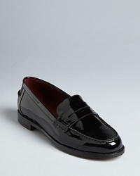 These Ralph Lauren Collection loafers are polished to absolute perfection, in sophisticated patent leather that sets them apart from standard prep school styles. These Ralph Lauren Collection loafers are polished to absolute perfection, in sophisticated patent leather that sets them apart from standard prep school styles.