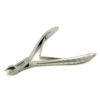 Tweezerman Professional Cuticle Nipper (Satin Etched Zebra) - 1/2 Jaw - - Tweezerman Professional Cuticle Nipper (Satin Etched Zebra) - 1/2 Jaw - -