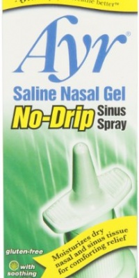 Ayr Saline Nasal Gel No-drip Sinus Spray With Soothing Aloe Vera, 0.75 Ounce Spray Bottle Ayr Saline Nasal Gel No-drip Sinus Spray With Soothing Aloe Vera, 0.75 Ounce Spray Bottle