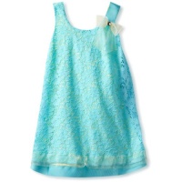 Bonnie Jean Girls 2-6X Lace Shift Dress, Aqua, 4 Bonnie Jean Girls 2-6X Lace Shift Dress, Aqua, 4