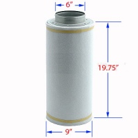 LEDwholesalers GYO2301 6-Inch Hydroponic Carbon Air Filter 470 CFM With Air Scrubber Oder Control LEDwholesalers GYO2301 6-Inch Hydroponic Carbon Air Filter 470 CFM With Air Scrubber Oder Control