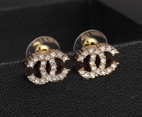 Angel Stars Gold Plated Australian Crystals Double C CC Small Stud Earrings -- 10mm--15mm Angel Stars Gold Plated Australian Crystals Double C CC Small Stud Earrings -- 10mm--15mm