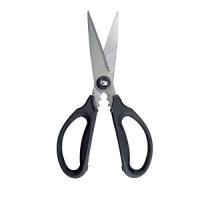 Keep the GOOD GRIPS Kitchen & Herb Scissors by OXO within reach. A soft, comfortable grip features cushioning pads that absorb pressure while cutting. The herb stripper above the handles quickly removes fresh herbs from tough stems. The Scissors also have a mico-serrated blade that grips items securely and prevents slipping. Keep the GOOD GRIPS Kitchen & Herb Scissors by OXO within reach. A soft, comfortable grip features cushioning pads that absorb pressure while cutting. The herb stripper above the handles quickly removes fresh herbs from tough stems. The Scissors also have a mico-serrated blade that grips items securely and prevents slipping.