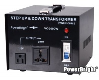 Power Bright VC2000W Voltage Transformer 2000 Watt Step Up/Down converter 110/120 Volt - 220/240 Volt Power Bright VC2000W Voltage Transformer 2000 Watt Step Up/Down converter 110/120 Volt - 220/240 Volt