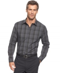 Keep your classic style in check with this slim-fit shirt from Alfani Red. Keep your classic style in check with this slim-fit shirt from Alfani Red.