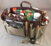 2-6 Day Delivery Available in 4 Colors! Jolie Handbag Bag Purse Travel Cosmetic Make-Up Tote Organizer Insert Dimensions: Small- L 7.5 x H 6 x W 3.5 / Large- L 9.5 x H 7 x W 4.5 2-6 Day Delivery Available in 4 Colors! Jolie Handbag Bag Purse Travel Cosmetic Make-Up Tote Organizer Insert Dimensions: Small- L 7.5 x H 6 x W 3.5 / Large- L 9.5 x H 7 x W 4.5