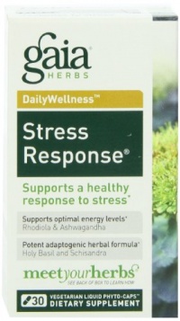 Gaia Herbs DailyWellness Stress Response, 30 Liquid Phyto-Capsules (Pack of 2)