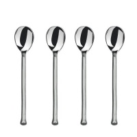 Gourmet Settings Exotique Platinum Stainless Steel Minispoons set of 4 Gourmet Settings Exotique Platinum Stainless Steel Minispoons set of 4