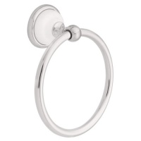 Franklin Brass 126882 Bellini, Bath Hardware Accessory, Towel Ring, Polished Chrome And White Franklin Brass 126882 Bellini, Bath Hardware Accessory, Towel Ring, Polished Chrome And White