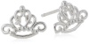 Disney Princess Sterling Silver Crown Stud Earrings