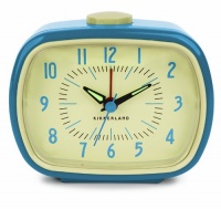 Kikkerland Retro Alarm Clock, Blue Kikkerland Retro Alarm Clock, Blue
