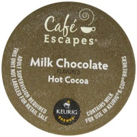 Café Escapes Hot Cocoa, Milk Chocolate, K-Cup Portion Pack for Keurig Brewers, 24-Count Café Escapes Hot Cocoa, Milk Chocolate, K-Cup Portion Pack for Keurig Brewers, 24-Count