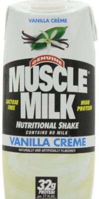 CytoSport Muscle Milk Ready-to-Drink Shake, Vanilla Creme, 17 Ounce Cartons (Pack of 12)