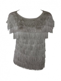 INC International Concepts Womens Petites Fringe Knit Top INC International Concepts Womens Petites Fringe Knit Top