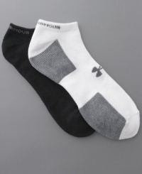 The next best thing to bare feet. These no-show socks from Under Armour protect without being perceptable. The next best thing to bare feet. These no-show socks from Under Armour protect without being perceptable.