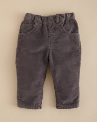 A classic corduroy pant from Burberry, rendered in soft cotton and elastic waistband for a comfy fit all day long. A classic corduroy pant from Burberry, rendered in soft cotton and elastic waistband for a comfy fit all day long.